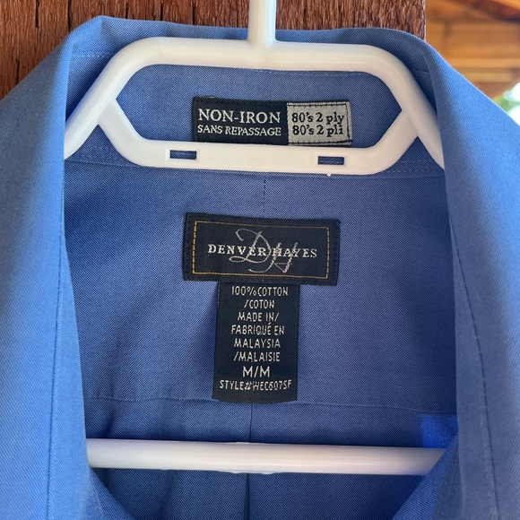 DENVER HAYES. Non-Iron Cotton Button Down Shirt. Men’s Medium EUC - Picture 3 of 7